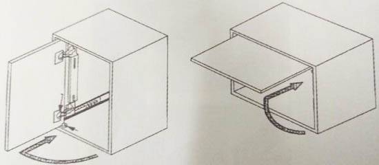 橱柜隐藏门结构的两种形式