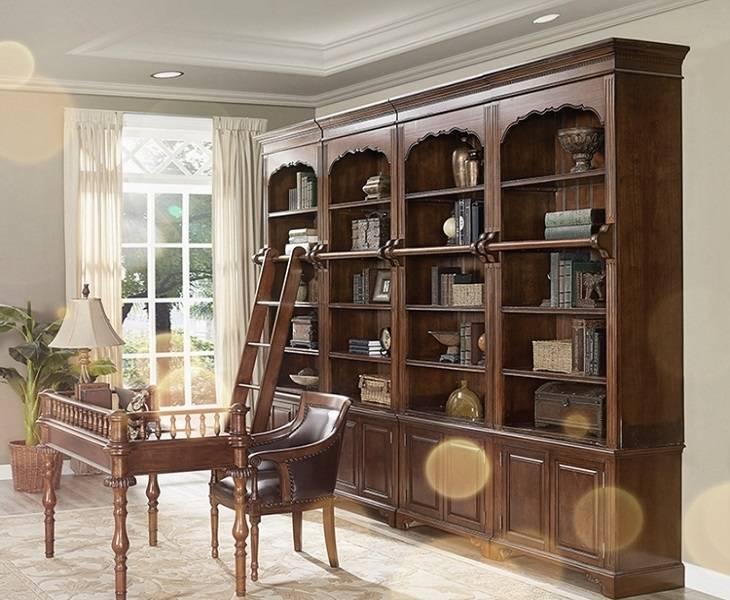 欧式古典实木书柜